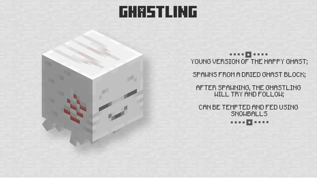 Sinh vật Ghastling Minecraft 1.21.90 APK