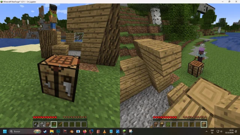 Tối ưu hóa chế độ chia đôi màn hình (Split-screen) Trong Minecraft 1.21.132
