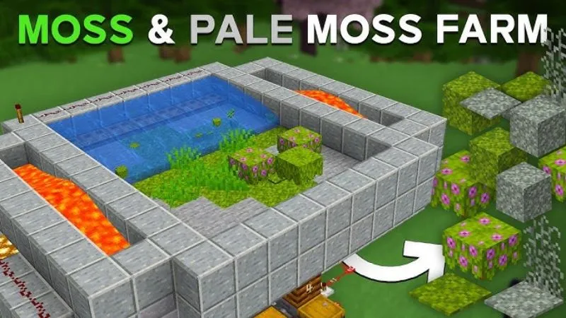 Khối Pale Moss Và Thảm Rêu Lan Rộng Độc Đáo Trong Minecraft 1.21.4