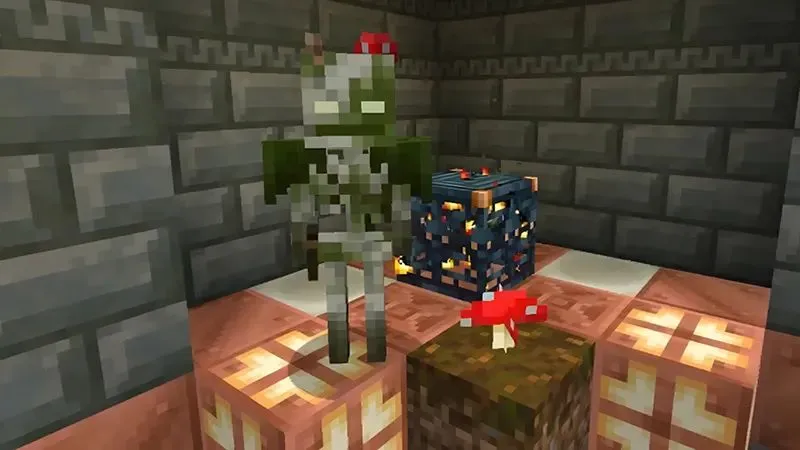 Đối Đầu Với Biến Thể Bogged Skeleton Đầy Nguy Hiểm Trong Minecraft 1.21.10 APK