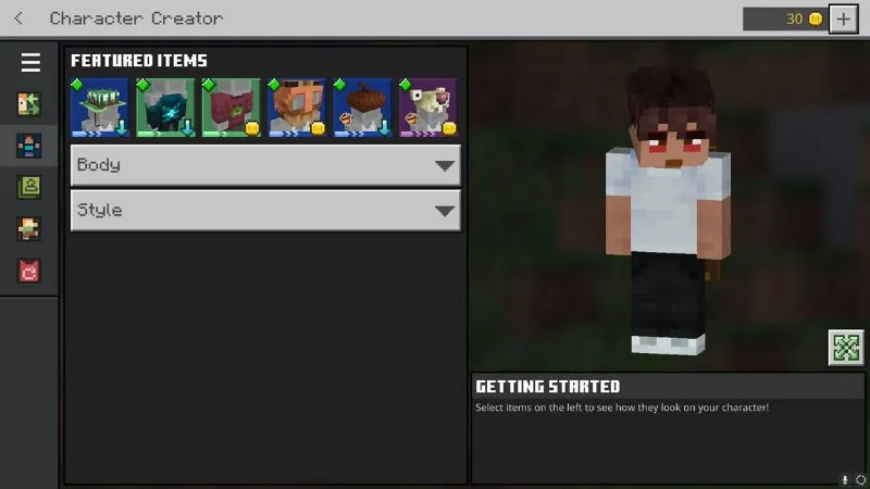 Sáng tạo Ngoại Hình Với Tính Năng Character Creator Trong Minecraft 1.21.10 APK